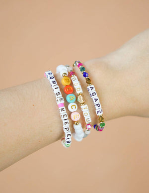 
                  
                    Load image into Gallery viewer, God Loves You Letter Bracelet: Small
                  
                