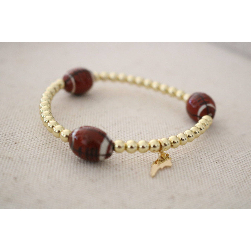
                  
                    Load image into Gallery viewer, Taylor Reese - Football Goldie Bracelet
                  
                