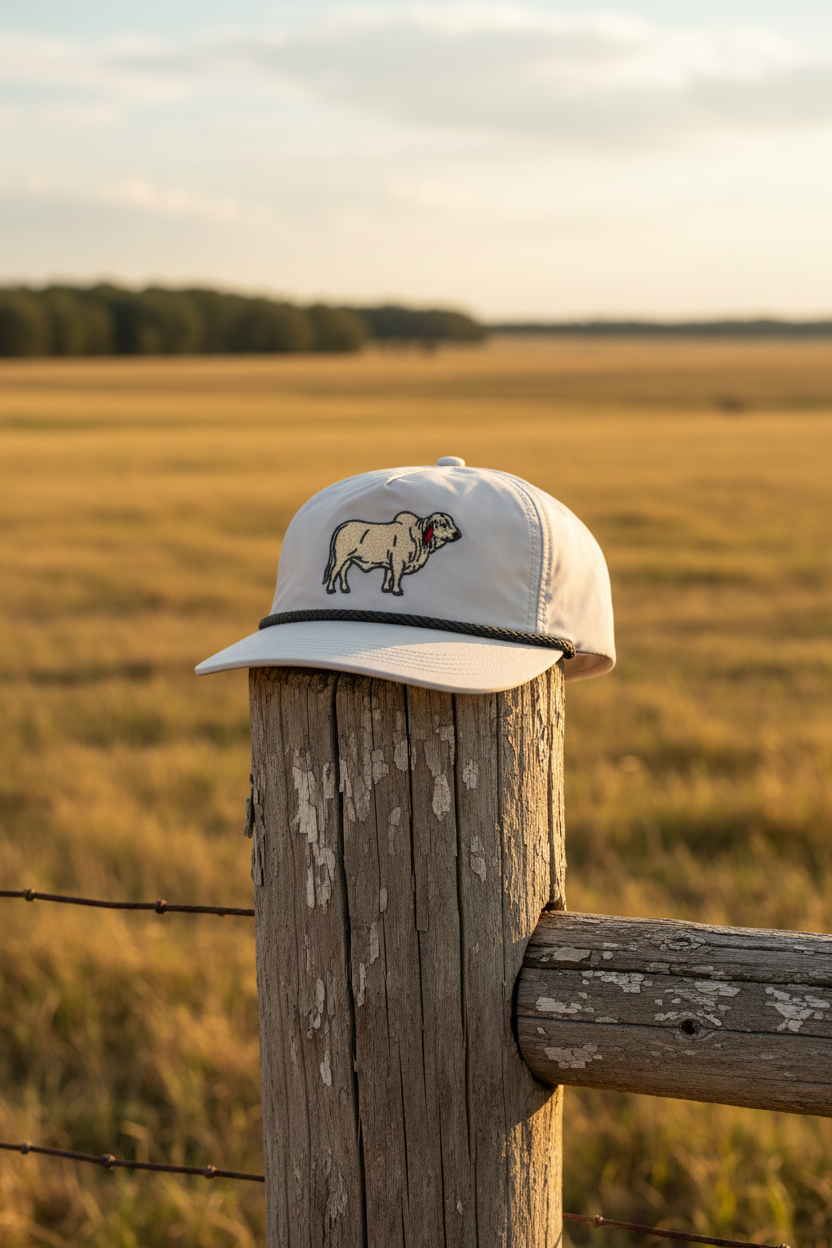 Lischka Brothers - Brahman Cattle (Brahma) Rope Cap, Ice Gray