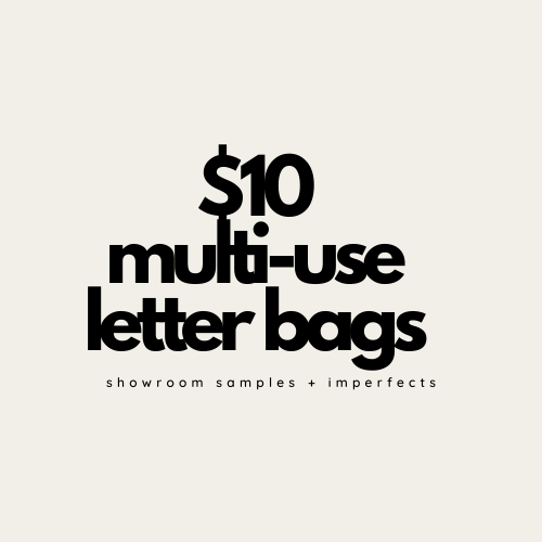 Showroom sample and imperfect Modern Burlap multi-use laundry and gift bags