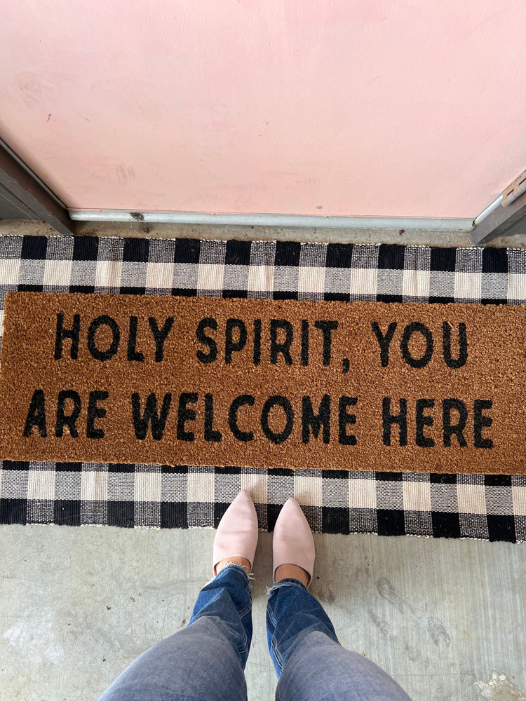 XL Doormat | Holy Spirit, you are welcome here