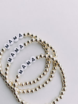 
                  
                    Load image into Gallery viewer, Gold Beaded Mama Bracelet
                  
                