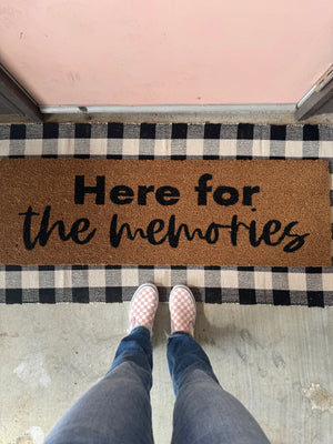 
                  
                    Load image into Gallery viewer, XL Doormat | Here for the memories
                  
                