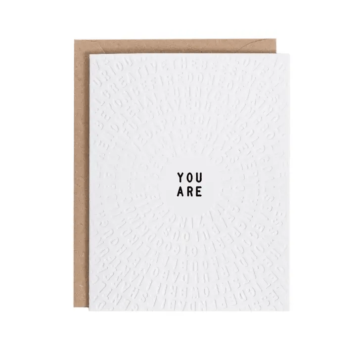 Letterfolk - You Are Color-in Greeting Card (Set of 3)