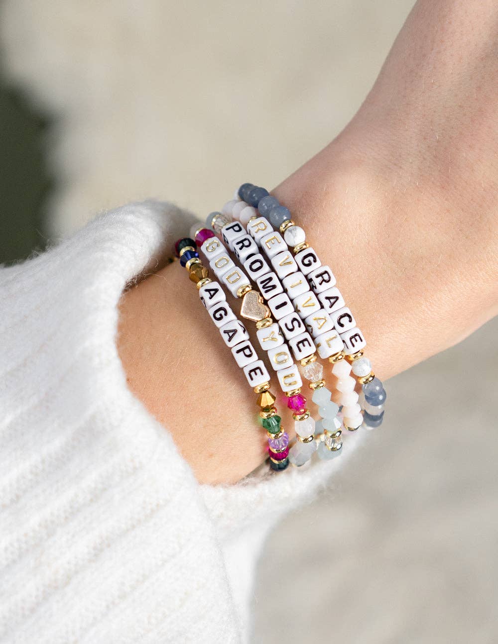 Agape Letter Bracelet: Small