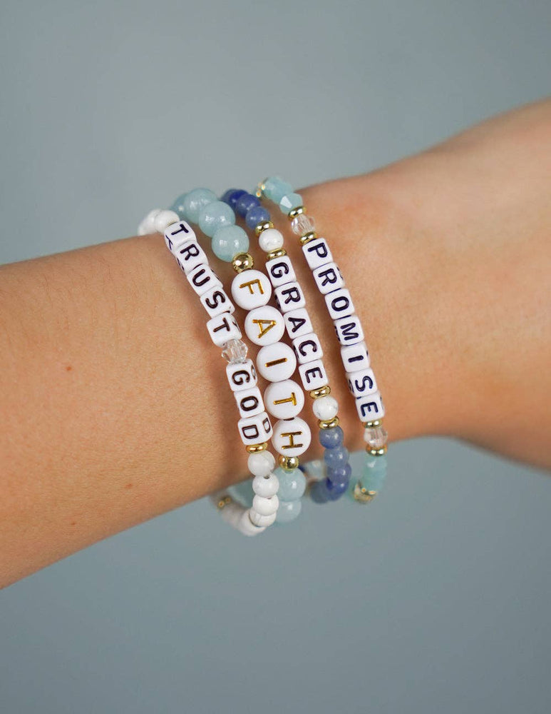 
                  
                    Load image into Gallery viewer, Grace Letter Bracelet: Small
                  
                