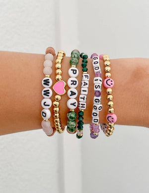 
                  
                    Load image into Gallery viewer, Loved Letter Bracelet: Small
                  
                