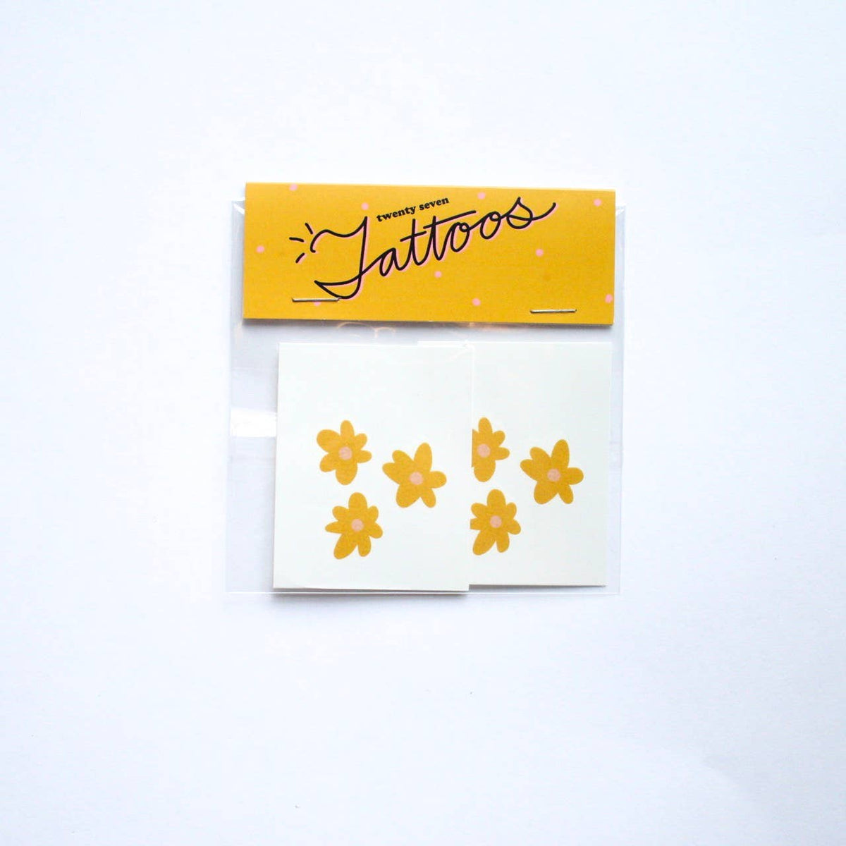 Twenty Seven - Retro Daisy Temporary Tatoo Pack
