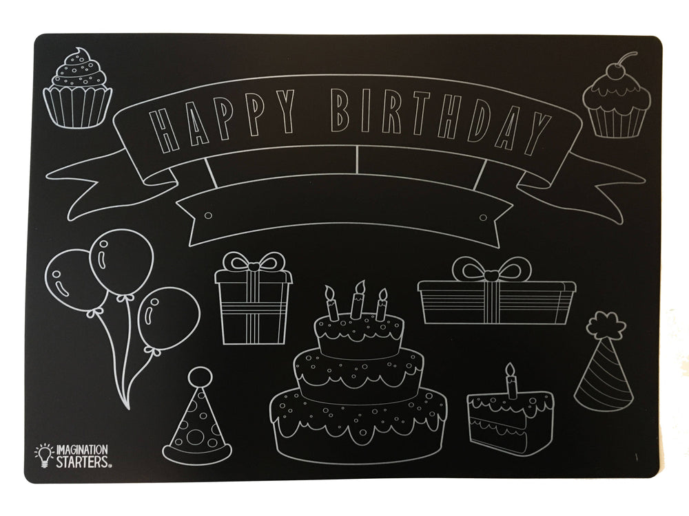 Chalkboard Happy Birthday Placemat 12x17