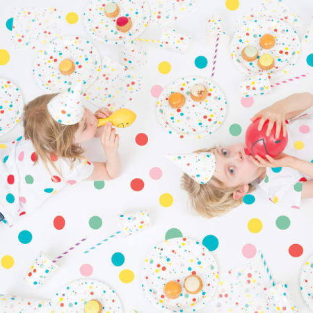 Fine Little Day - 8 Paper Plates Foil Multicolour Bubbles