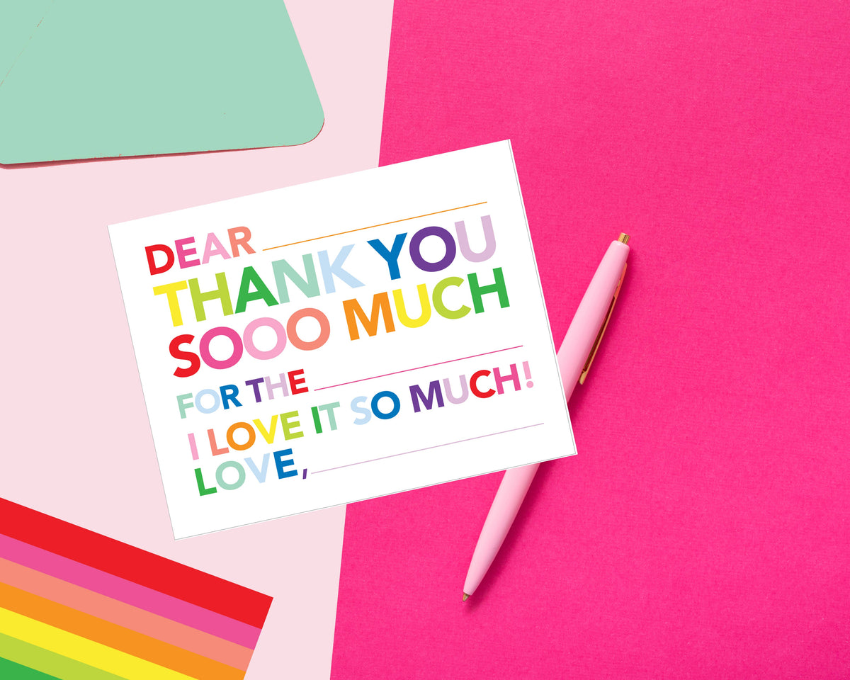 Joy Creative Shop - Awesome Thank You Note - Rainbow