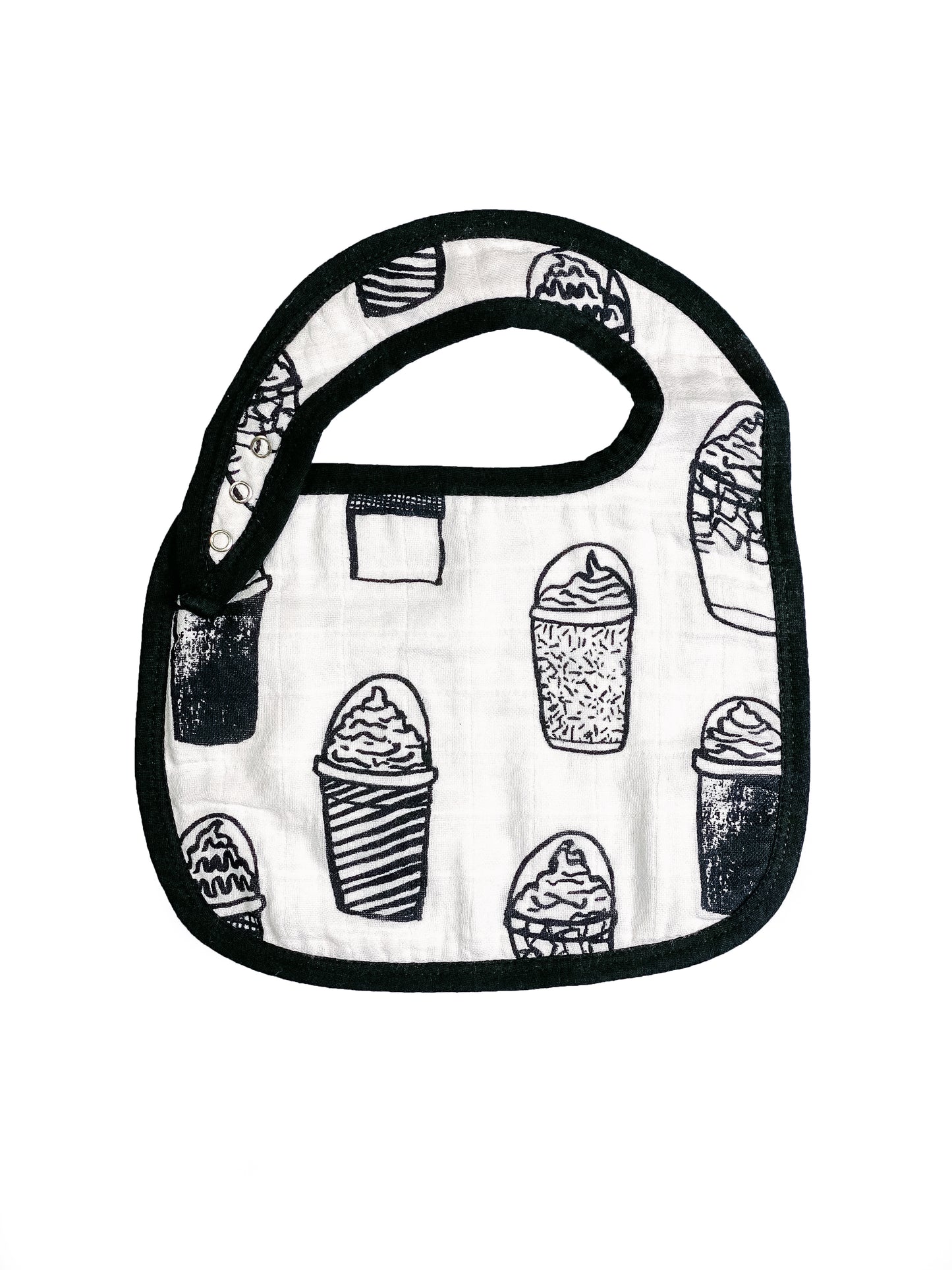 Coffee Love Organic Muslin Bib | GOTS Certified Organic Cotton Muslin