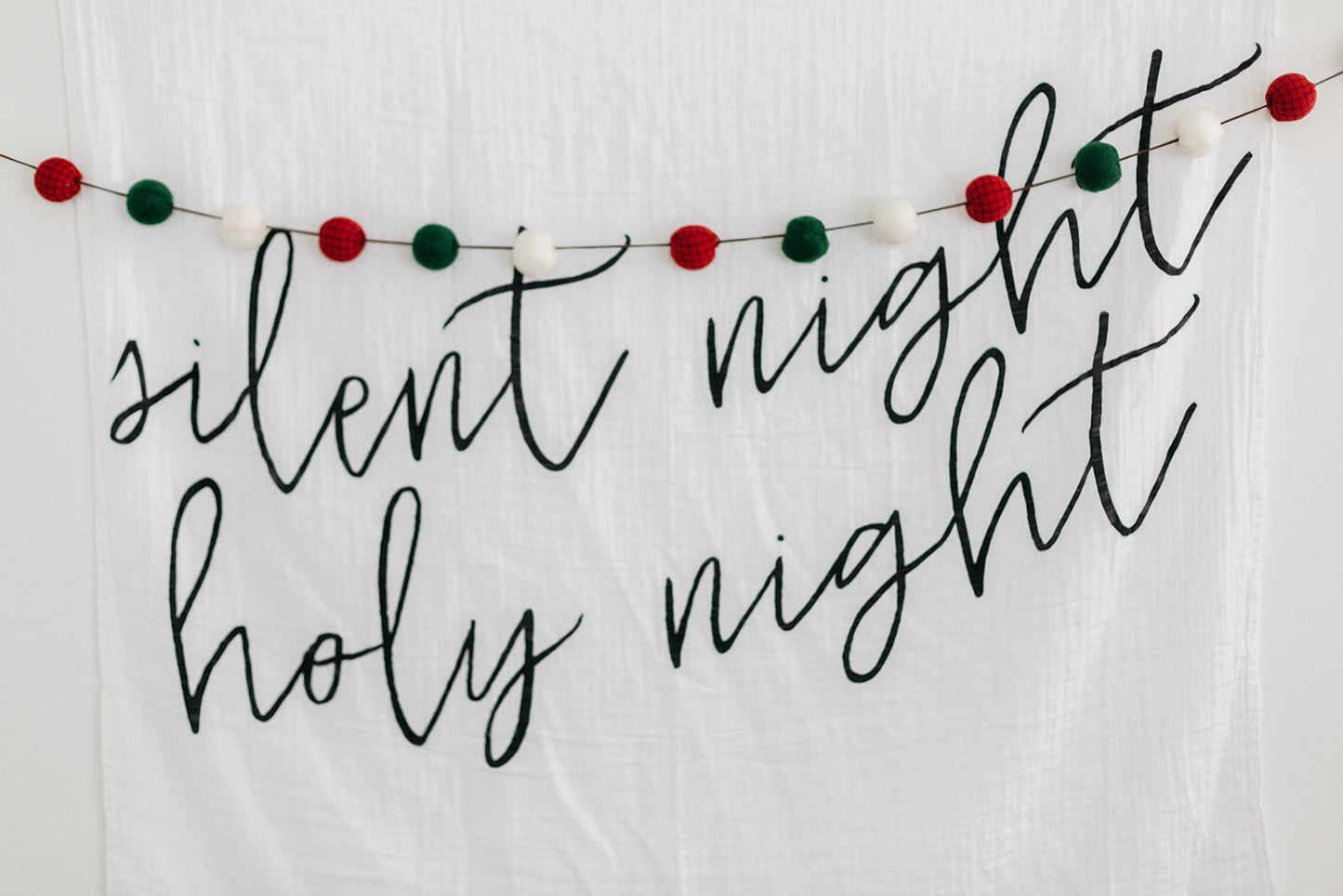 Silent Night Holy Night Scripture Swaddle | GOTS Certified Organic Cotton Muslin