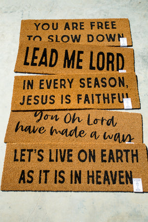 
                  
                    Load image into Gallery viewer, XL Doormat | In every season, Jesus is faithful
                  
                
