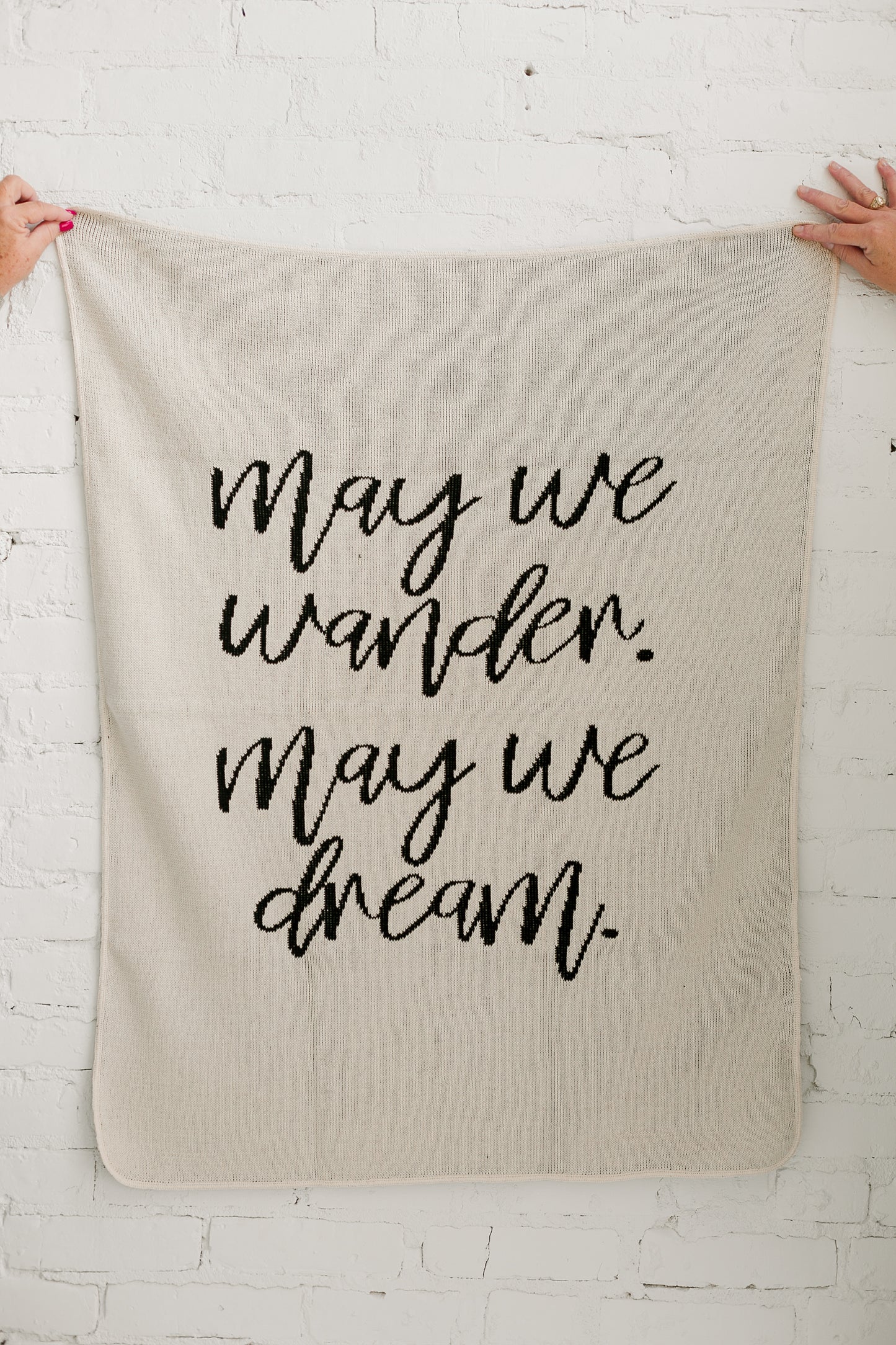 May We Wander May You Dream Recycled Cotton Throw | Made in USA