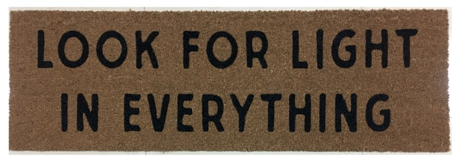 XL Doormat | Look for Light in Everything | Coconut Coir
