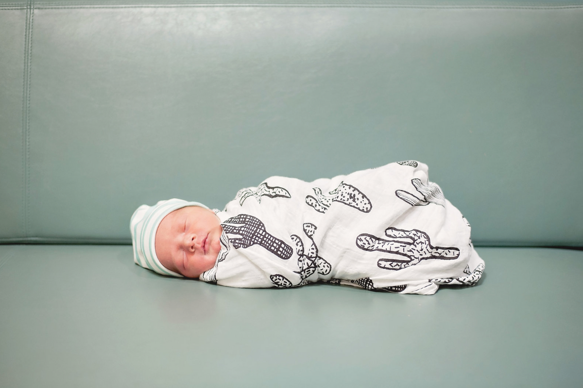 Organic Swaddle Cactus © – Modern Burlap