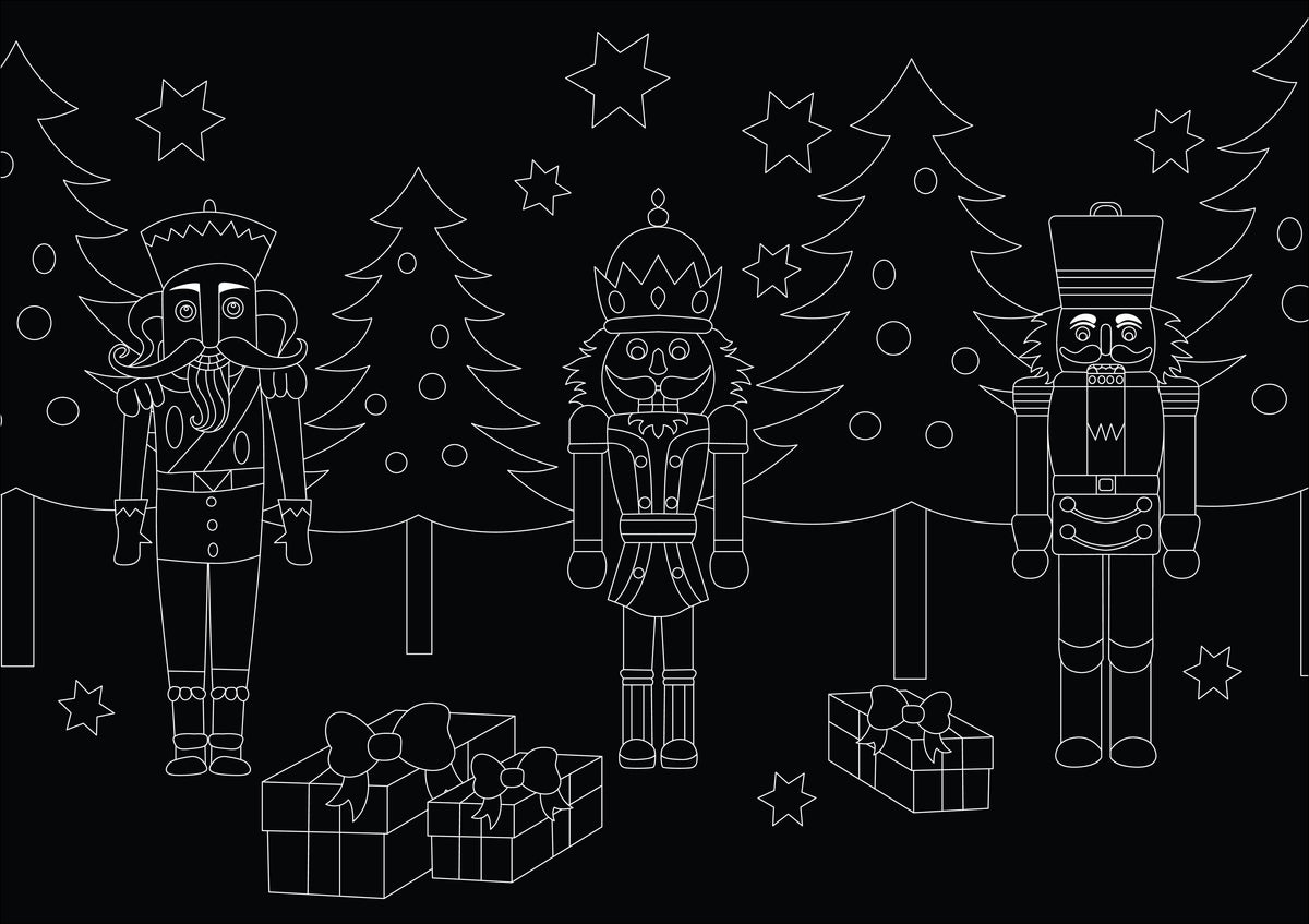 Chalkboard Nutcracker Placemat 12x17