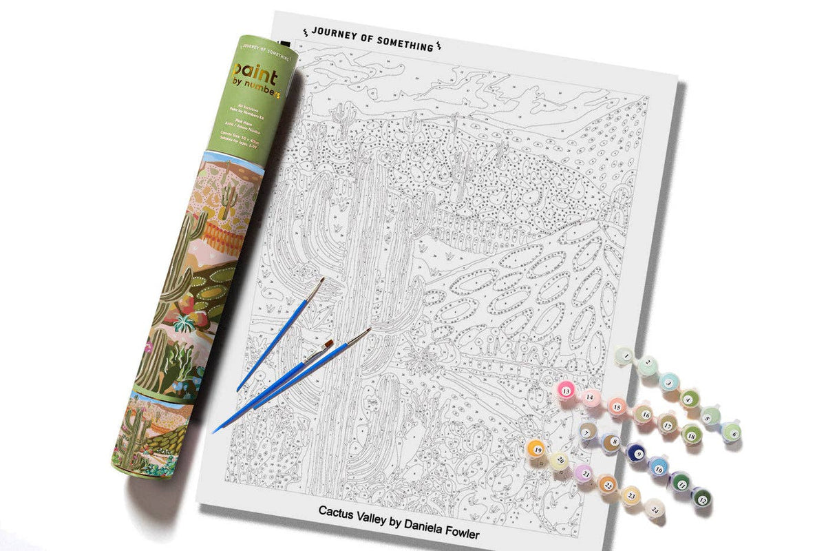 Journey Of Something Paint by Numbers Cactus Valley Modern Burlap
