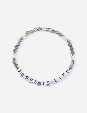 
                  
                    Load image into Gallery viewer, Jesus is Life Letter Bracelet: Small
                  
                
