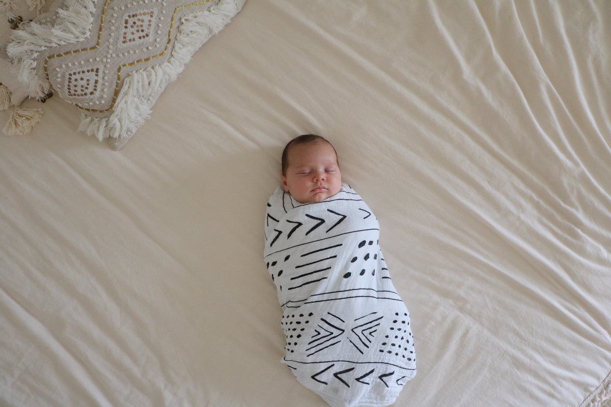 Mud Cloth Organic Swaddle | GOTS Certified Organic Cotton Muslin