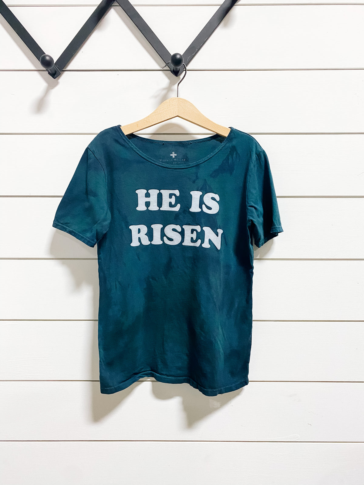 NEW Hand Dyed He is Risen Scoop Neck Tee