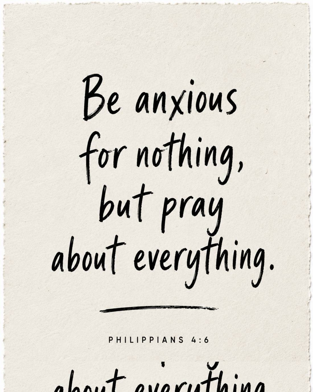 Be Anxious for Nothing handmade paper devotional art