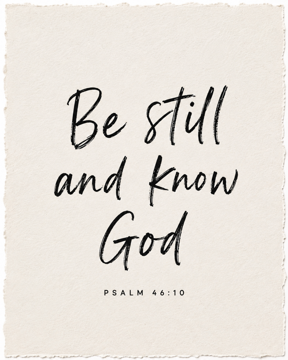 Be Still and Know God handmade paper devotional art