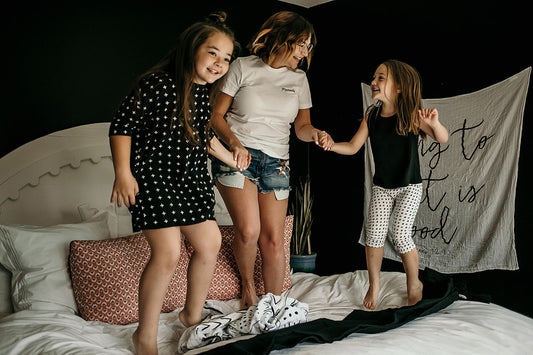 modern burlap Krista goebel cling to what is good scripture swaddle lifestyle shoot product photography mamacita modern family childhood unplugged