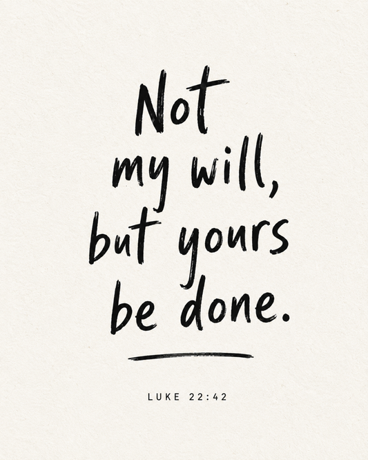 Not My Will But Yours Be Done handmade paper devotional art