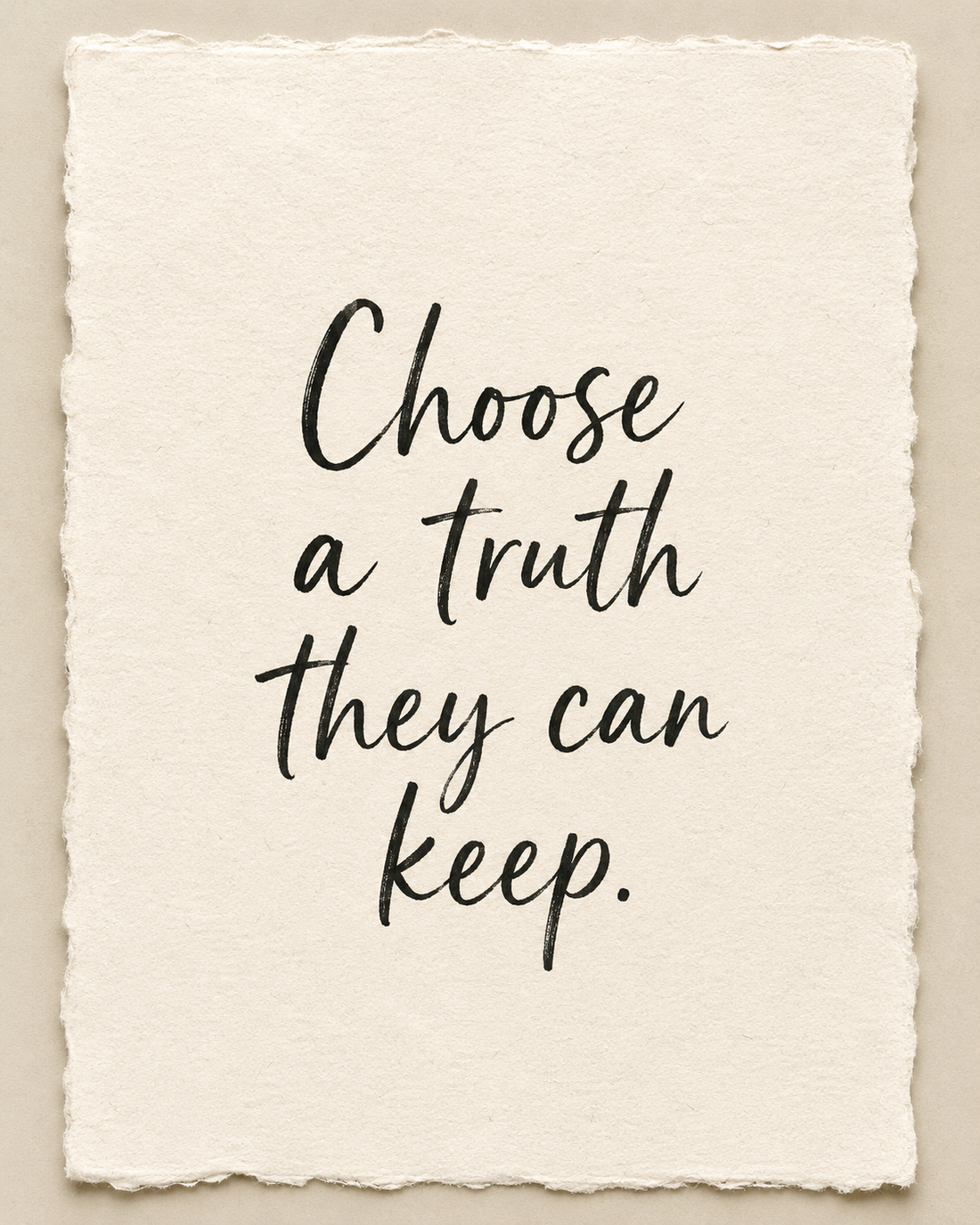 Handmade Christian encouragement artwork reading Choose a truth they can keep