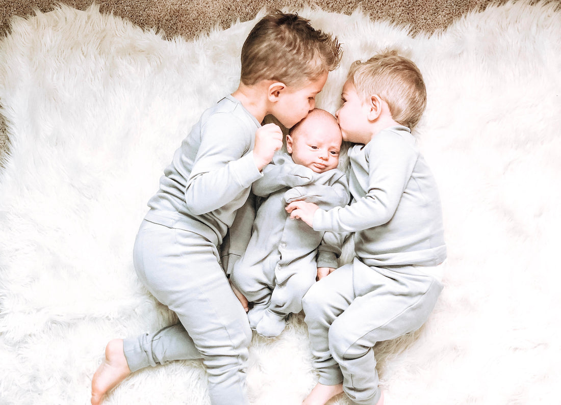 Organic Button Footie | GOTS Certified Organic Cotton | Solid Colors