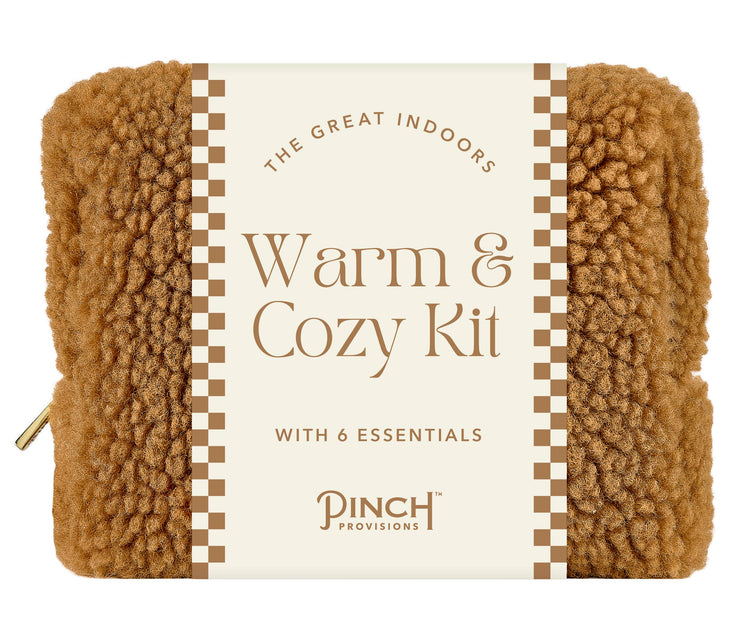Warm and Cozy Kit in a brown pouch from Pinch Provisions