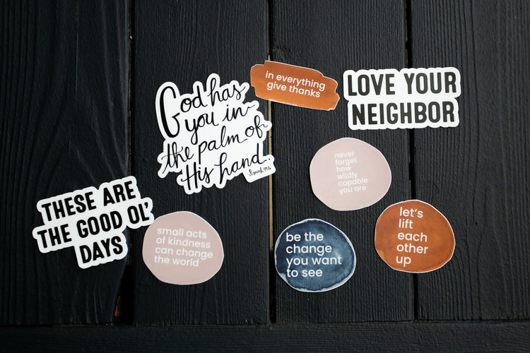 Modern Burlap faith and encouragement stickers