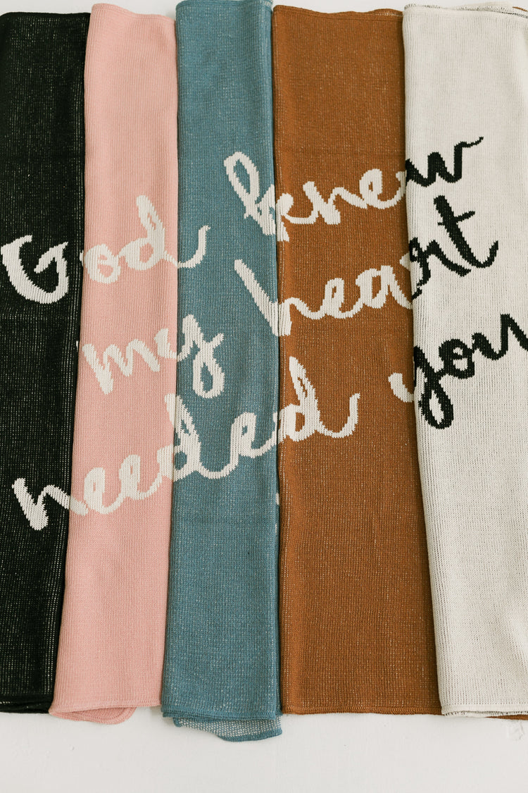 Modern Burlap God Knew My Heart Needed You collection featuring the recycled cotton throw blanket