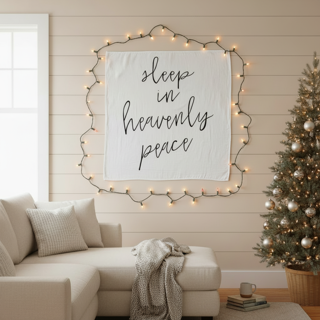 Sleep in Heavenly Peace Scripture Swaddle | GOTS Certified Organic Cotton Muslin