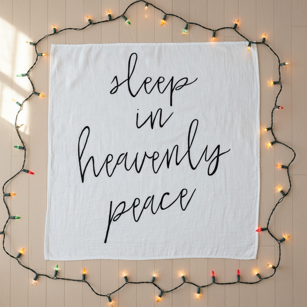 Sleep in Heavenly Peace Scripture Swaddle | GOTS Certified Organic Cotton Muslin