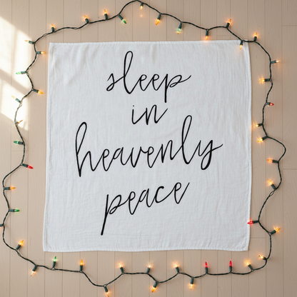 Sleep in Heavenly Peace Scripture Swaddle | GOTS Certified Organic Cotton Muslin