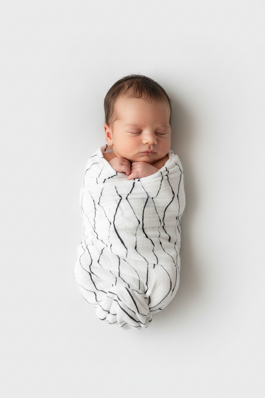 Moroccan organic cotton muslin swaddle by Modern Burlap