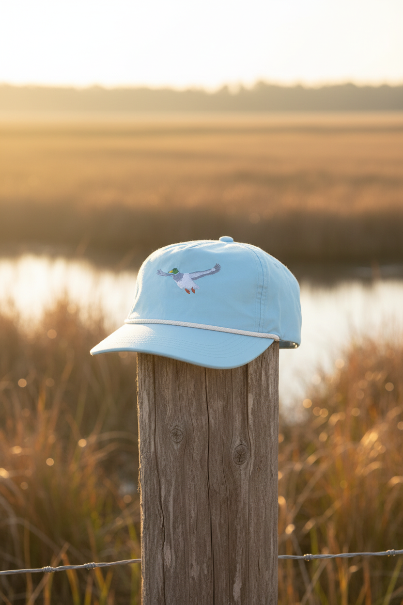Lischka Brothers - Flying Mallard Duck Rope Cap, Aqua