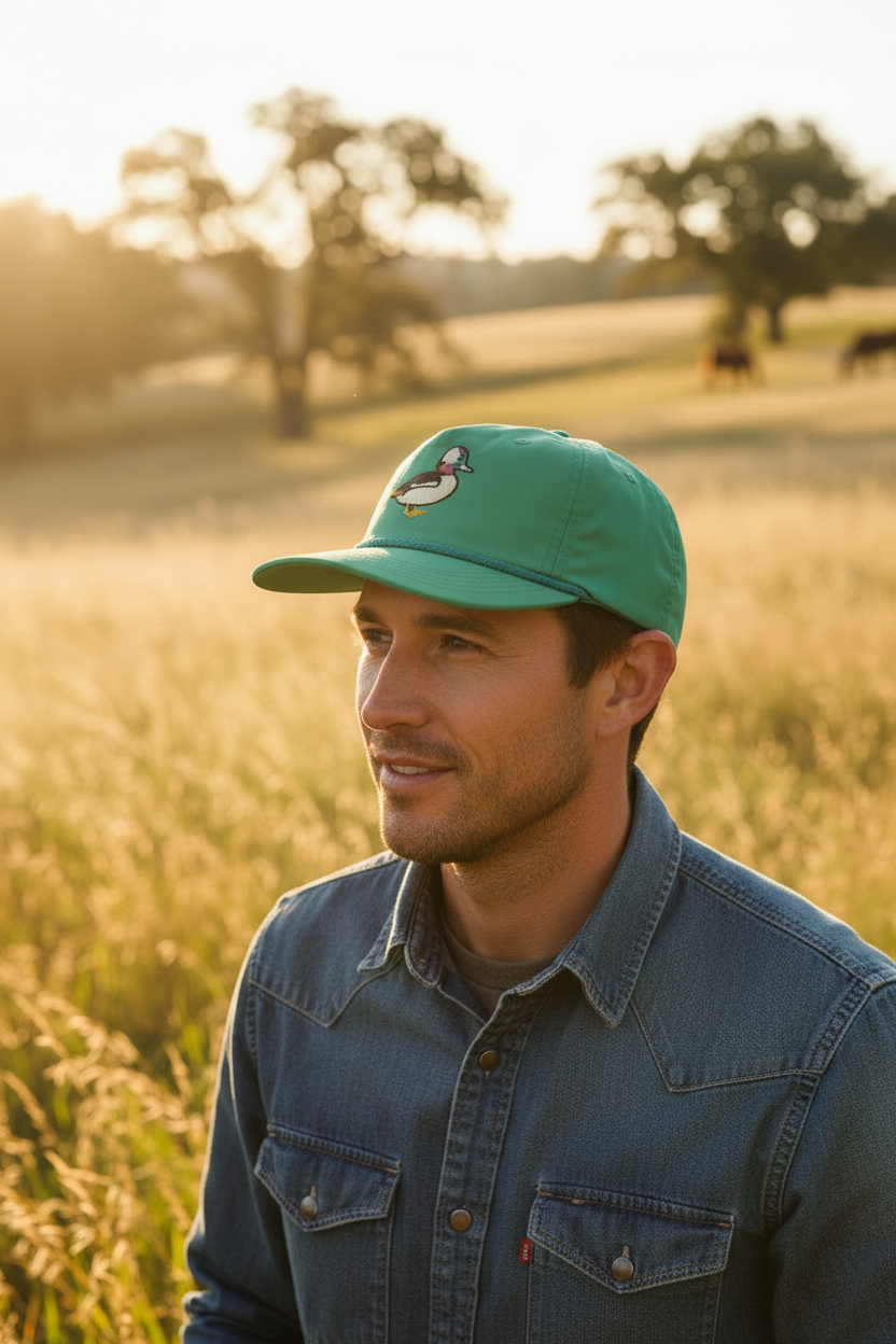 Lischka Brothers - Bufflehead Duck Rope Cap, Green