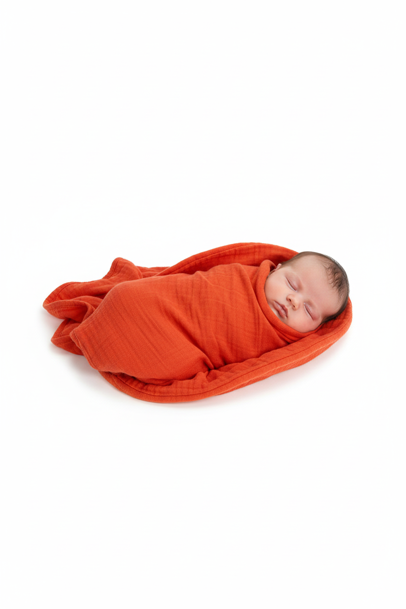 Wildfire organic cotton muslin swaddle by Modern Burlap