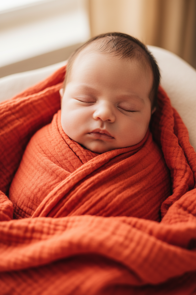 Wildfire organic cotton muslin swaddle by Modern Burlap