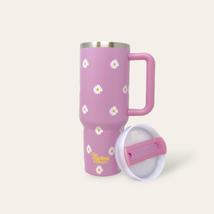 
                  
                    Load image into Gallery viewer, The Darling Effect - 40oz Take Me Everywhere Tumbler - Dancing Daisy Lilac
                  
                