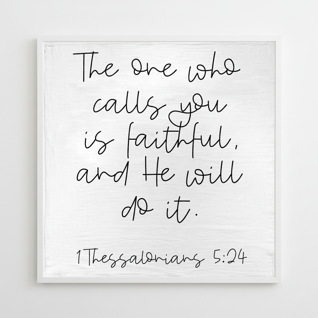 1 Thessalonians 5:24 Christian baby swaddle by Modern Burlap