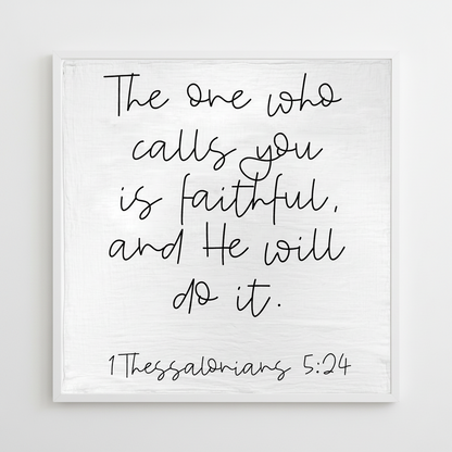 1 Thessalonians 5:24 Christian baby swaddle by Modern Burlap