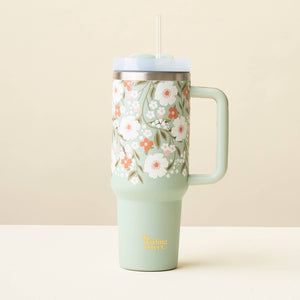 
                  
                    Load image into Gallery viewer, The Darling Effect - 40 oz Take Me Everywhere Tumbler-Floral Haven Sage
                  
                