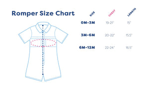 
                  
                    Load image into Gallery viewer, BlueQuail Clothing Co. - Gameday Navy Pearl Snap Romper: 3-6m
                  
                