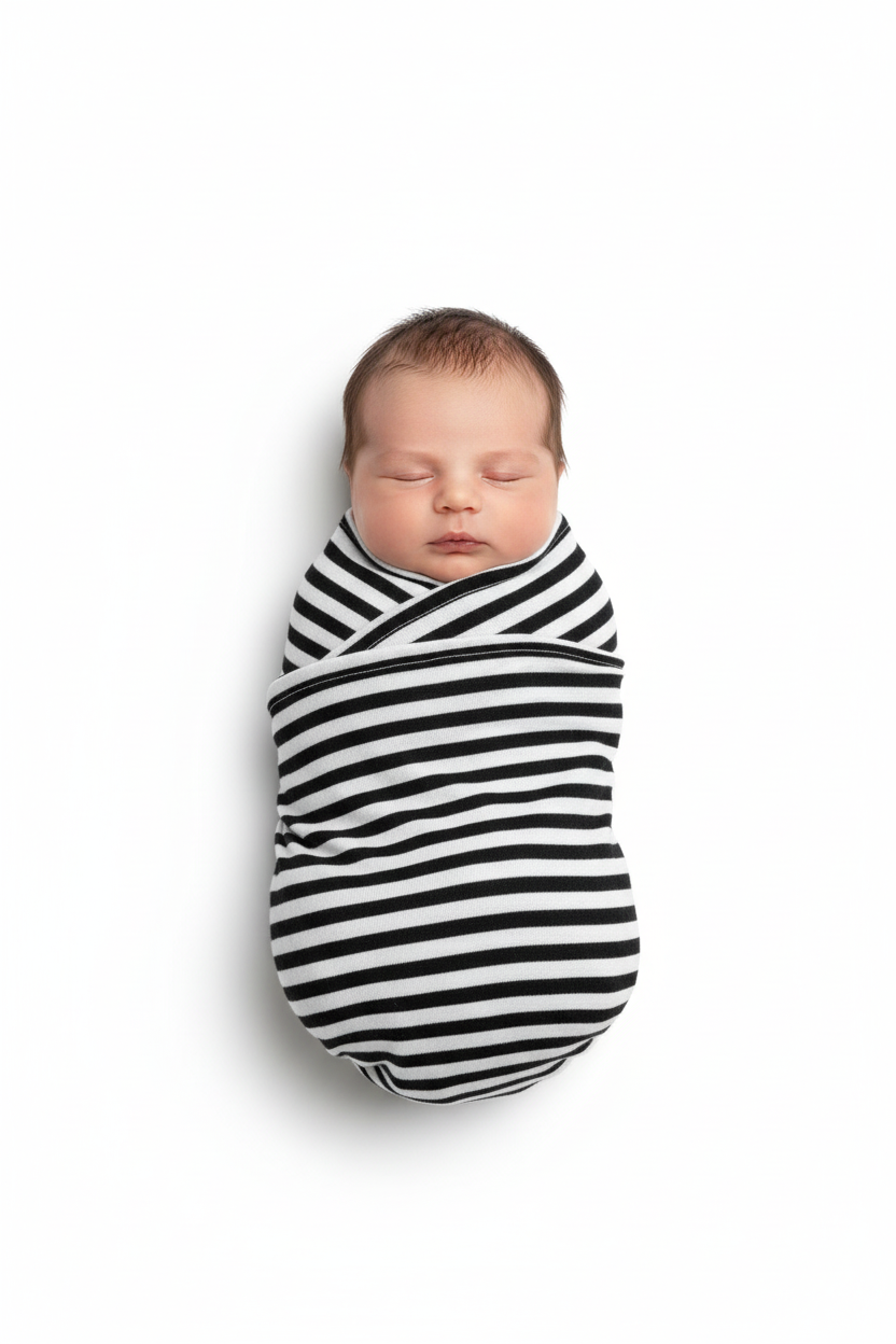 Stripes organic cotton muslin swaddle by Modern Burlap