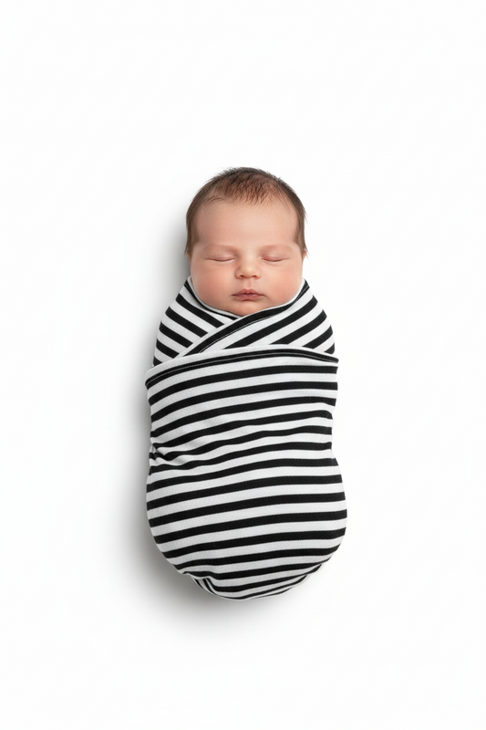 Stripes organic cotton muslin swaddle by Modern Burlap